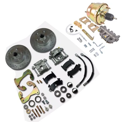Front Power Disc Brake Conversion 7 Inch Dual Booster Fits for Bel Air 1959-1964 - Image 1 of 4