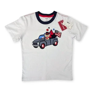 NWT Gymboree American Truck Applique Shirt Boys 5T Patriotic Red White Blue USA - Picture 1 of 3