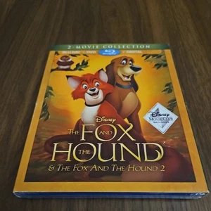 THE FOX AND THE HOUND 1 + 2 Blu-Ray/DVD DMC Exclusive -Slipcover - Picture 1 of 8