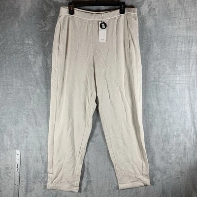 Pantalones para mujer Eileen Fisher holgados al tobillo hueso L algodón orgánico bolsillos tirar Foto 1 de 4