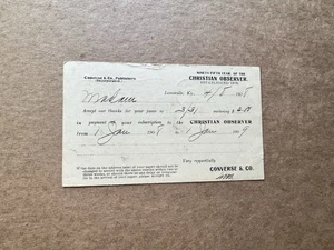 US 1908 Preprint Postal Card #UX19 +Christian Observer Magazine +Church Theme - Picture 1 of 2
