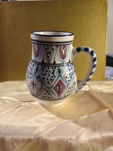 Taza de café de gres Le Souk Ceramique Túnez pintada a mano - Imagen 1 de 5