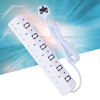 6 Electrical Outlet Extenders Multi Plug Power Strip Charging Tower 13A With⊹ - Image 1 of 4