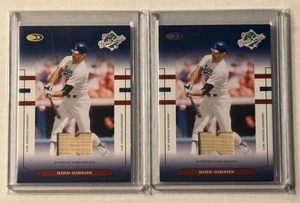 2004 Donruss World Series Kirk Gibson Game-Used Bat Lot (2) BLUE /50 88 WS Homer - Picture 1 of 2