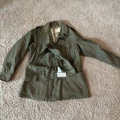 M-1943 M43 US Army WW2 Vintage Field Jacket WWII 40s - Image 1 of 4