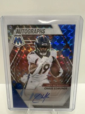 2023 Panini Mosaic Chase Edmonds Auto Blue Mosaic Prizm 94/99 - Image 1 of 4