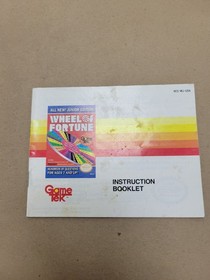Nintendo NES Manual Only Wheel Of Fortune Junior Edition 