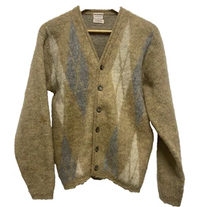 VTG McGregor Sportswear Wool Mohair Cardigan XL Made in USA Grunge Shaggy - Picture 1 of 13