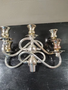 Candelabro vintage japonés plateado sobre cobre 5 Teir superior - Imagen 1 de 7