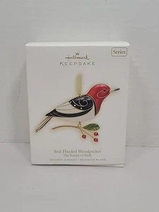 Hallmark Red Headed Woodpecker 2009 The Beauty of Birds Ornament - Picture 1 of 3