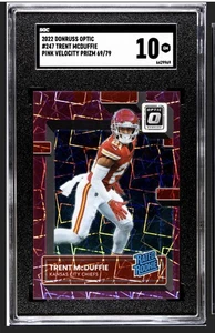 2022 Panini Donruss Optic Trent McDuffie RC #247 Pink Velocity Prizm /79 SGC 10 - Bild 1 von 2