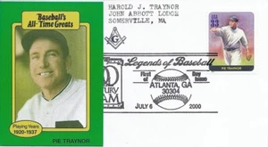 3408o 33c LEGENDS OF BASEBALL - Masonic - Pie Traynor - Bild 1 von 1