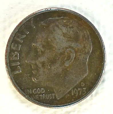 1977-D ROOSEVELT DIME CLAD BLACK BEAUTY ERROR - Image 1 of 2