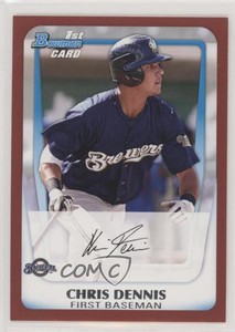 2011 Bowman Prospects Red 1/1 Chris Dennis #BP2 6i1