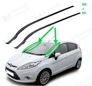 Ford Fiesta Plastica Guarnizione Profilo Fascetta Parabrezza Modanatura Coppia - Imagen 1 de 11