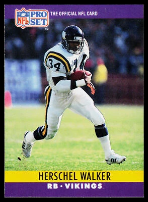 Herschel Walker, 1990 Pro Set, #197, Minnesota Vikings, - Image 1 of 2