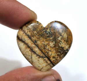 Cuadro Natural Jaspe Forma Corazón Cabujón 56.05 Crt Piedra Preciosa Suelta - Imagen 1 de 6