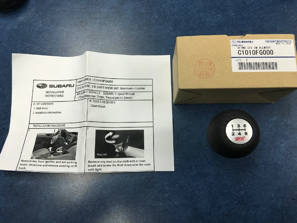 1998-2023 Subaru Impreza WRX STi 5 Speed MT STi Shift Knob OEM NEW C1010FG000 !! - Image 1 of 1