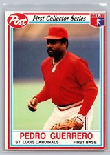 1990 Post Cereal #22 Pedro Guerrero  St. Louis Cardinals