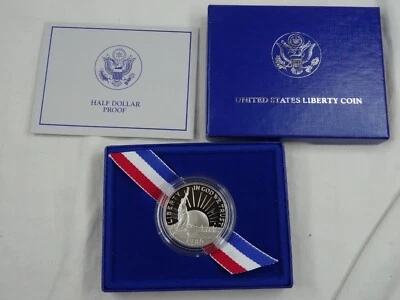 1986-S Statue of Liberty Proof Half Dollar US Mint Coin 50C OGP Box & COA - Image 1 of 4
