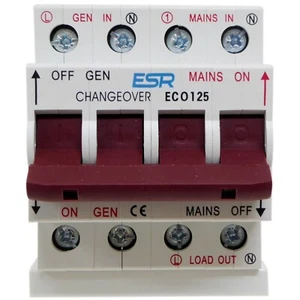 125 Amp Changeover Switch 240V Mains to Generator Transfer Single Phase 125A - Picture 1 of 17