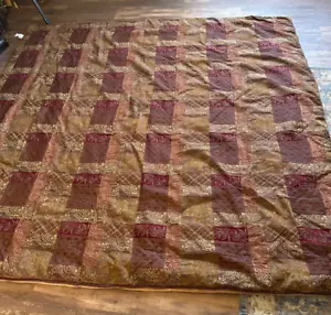 Croscill emboridered heavy king size comforter 2 shams burgandy gold opulence - Picture 1 of 7