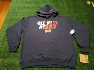 OLE MISS REBELS UNIVERSITY OF MISSISSIPPI Hoodie L Large NCAA - Picture 1 of 9