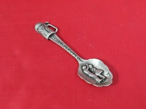 Vintage Busch Gardens Stein Tampa Florida Pewter Souvenir Spoon - B4 - Picture 1 of 2