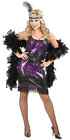 Sequin Flapper Roaring 20's Speakeasy Fancy Dress Up Halloween Costume 3 COLORS