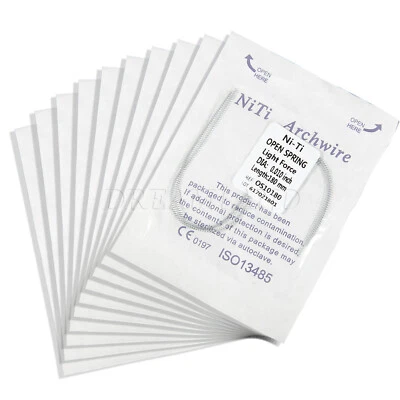 Muelle helicoidal abierto Ortho Niti dental ortodoncia 0,010/0,012*180 mm 2 piezas/paquete Foto 1 de 4