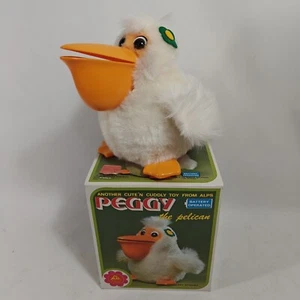 RARE 1981 ALPS TOY JAPAN PEGGY THE PELICAN BATTERY OPERATED WITH ORIGINAL BOX - Picture 1 of 9