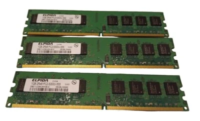 ELPIDA 1GB RAM Memory Micro Chip Lot Of 3 - Image 1 of 4