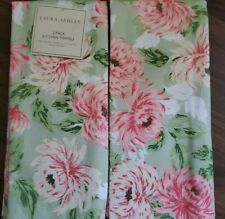 New Set Of 2 Laura Ashley Microfiber Spring Floral Blooms Dish Towels Cloths