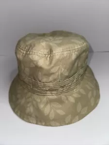 Eddie Bauer Khaki Colored Bucket Hat W/ Leaf Pattern - Picture 1 of 6