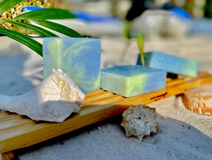 Deluxe Natural Handmade, 5oz Soap Bars (3 Pack) TROPICAL BLEND, Vegan & Organic - Picture 1 of 6