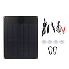 (Black)Solar Battery Panel 20W 5V 12V Heat Resistant Durable Solar Power