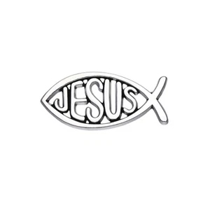 Jesus Fish Enamel Pin | Christian Collar Pin | Brooch Accessory | Lapel Pin - Picture 1 of 4