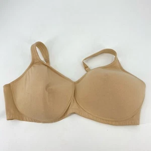 50DD Comfort Choice Bra Full Coverage Wireless No Padding Wide Strap Nude Tan - Picture 1 of 3