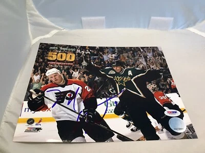 Mike Modano Signed Dallas Stars 8x10 Photo 500 Goals Autographed PSA/DNA COA 1A - Image 1 of 4