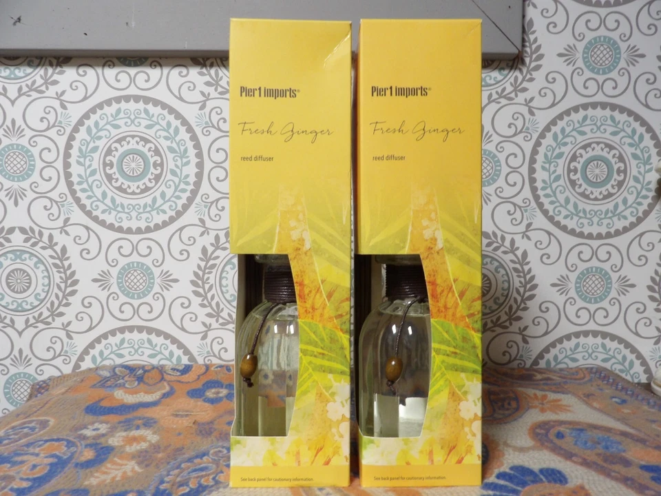 PIER 1 IMPORTS FRESH GINGER 10 OZ REED DIFFUSER SET OF 2 - Image 1 of 1