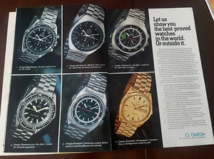 1970 Omega Series Inc Speedmaster moon watch SeaMaster vtg print ad - Picture 1 of 1