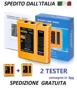 Tester per cavi di rete RJ45 RJ11Cat5 Cat6 Tester per cavi LAN - Foto 1 di 12