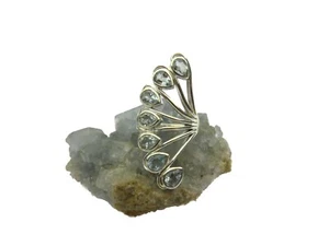 Anello topazio blu/anello topazio blu argento 925 taglia 57 n. B9301 - Foto 1 di 12