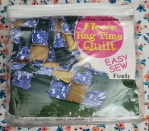 2004 Jo-Ann Fleece Rag Time Quilt Kit-Nähen 51""x65"" Golf Thema Überwurfdecke - NEU - Bild 1 von 9