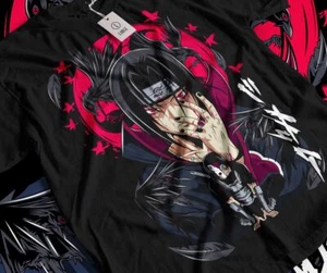 Itachi Uchiha T-Shirt Naruto Rasengan Jiraiya Anime Manga Style Shirt All Size - Picture 1 of 5