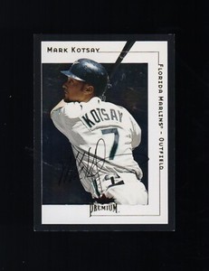 2001 Fleer Premium Mark Kotsay Signed Autograph #123 Baseball Card
