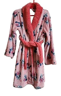 Bata de felpa suave rosa Disney Minnie Mouse 4T/5T  Foto 1 de 4