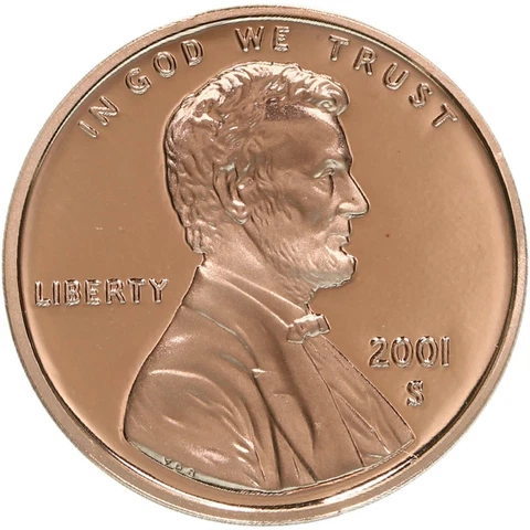 2001 S Lincoln Memorial Cent Gem Deep Cameo Proof Penny Cover