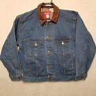 Vintage Marlboro Country Store Jean Jacket With Leather Collar.  Size Medium