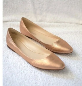 Nine West Womens Speakup Pink Leather Ballet Flats 6M  - Picture 1 of 9